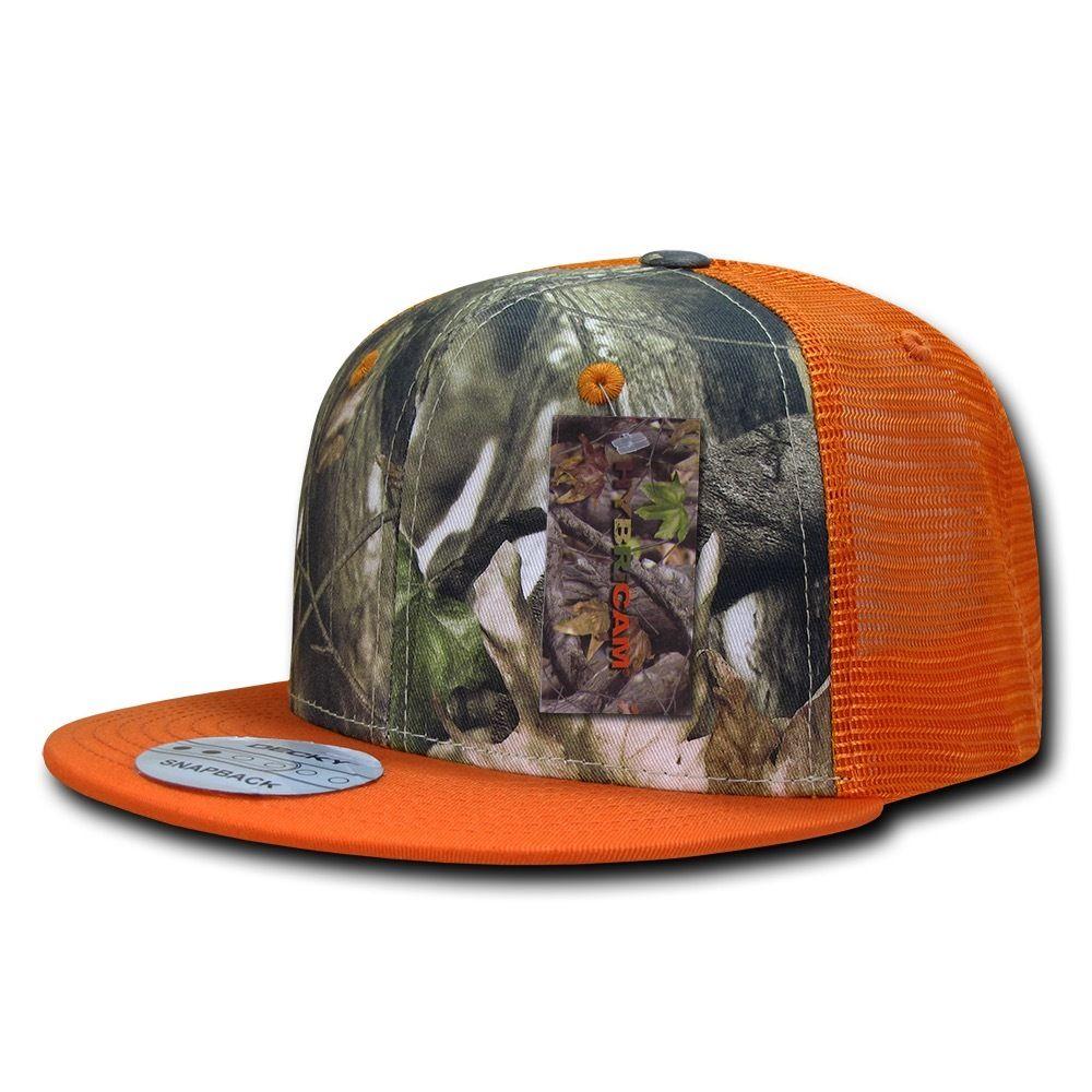 Decky Camouflage Hybricam Trucker 6 Panel Baseball Flat Bill Caps Hats-GBR-