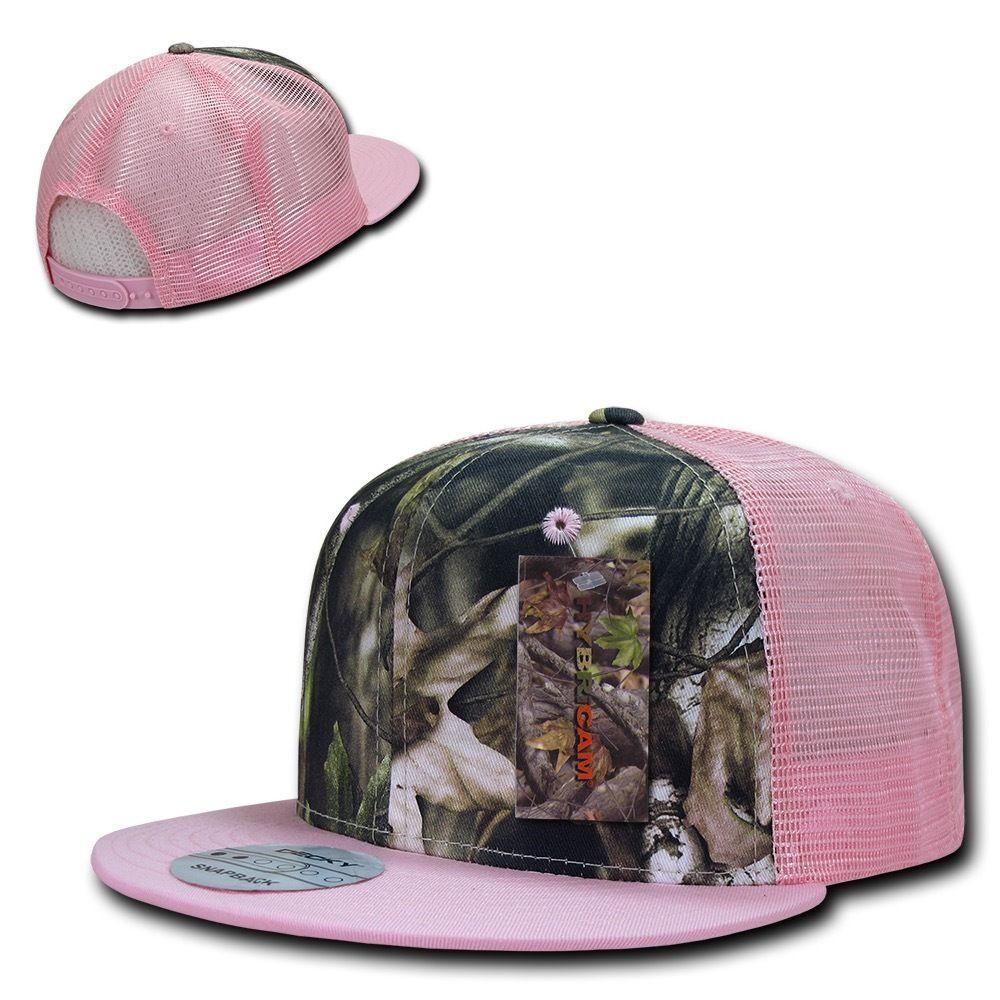 Decky Camouflage Hybricam Trucker 6 Panel Baseball Flat Bill Caps Hats-GBR-