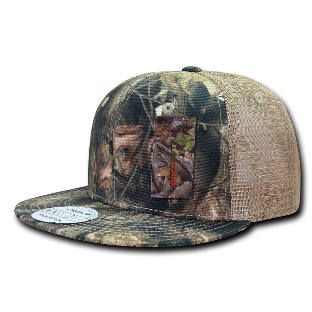 Decky Camouflage Hybricam Trucker 6 Panel Baseball Flat Bill Caps Hats-GBR-