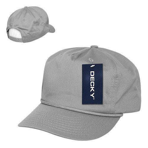 Decky Classic 5 Panel W/Braid Golf Cotton Caps Hats Snapback-Black-