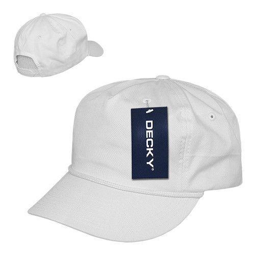 Decky Classic 5 Panel W/Braid Golf Cotton Caps Hats Snapback-Black-