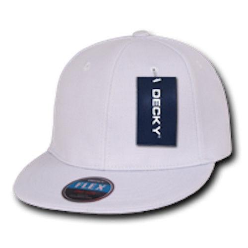 Decky Classic Retro Flat Bill Flex 6 Panel Fitted Baseball Caps Hats-GOLD-