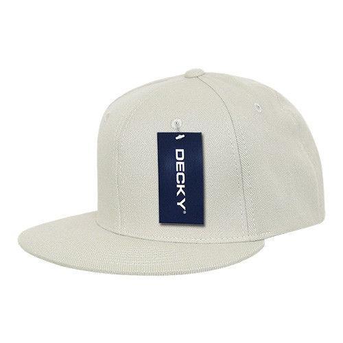 Decky Classic Retro Flat Bill Flex 6 Panel Fitted Baseball Caps Hats-GOLD-
