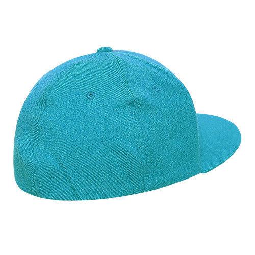 Decky Classic Retro Flat Bill Flex 6 Panel Fitted Baseball Caps Hats-GOLD-