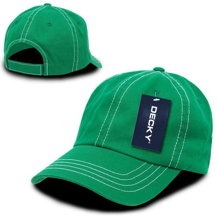 Decky Contra Stitch Polo Washed Cotton Dad Caps Hats-Black-