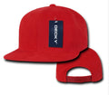 Decky Corduroy Snapback Retro 6 Panel Constructed Baseball Hats Caps-Red-