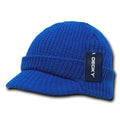 Decky Crocheted Beanies Gi Caps Hats Visor Ski Thick Warm Winter Unisex-Royal-