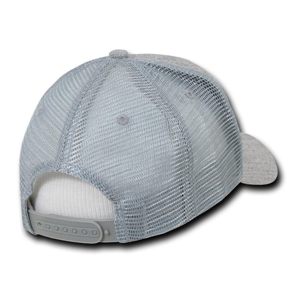 Decky Curved Bill Baseball 6 Panel Trucker Constructed Caps Hats Unisex-Black-