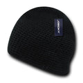 Decky Door Mat Extra Thick Beanies Short Knitted Ski Caps Hats Warm Winter-Black-