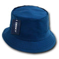 Decky Fisherman's Bucket Hats Caps Constructed Cotton Unisex-Navy-L/XL-