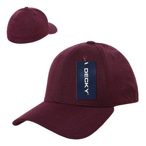 Decky Fitall Flex Fitted Baseball Dad Caps Hats Unisex-Brown-Small/Medium-