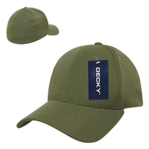 Decky Fitall Flex Fitted Baseball Dad Caps Hats Unisex-Brown-Small/Medium-