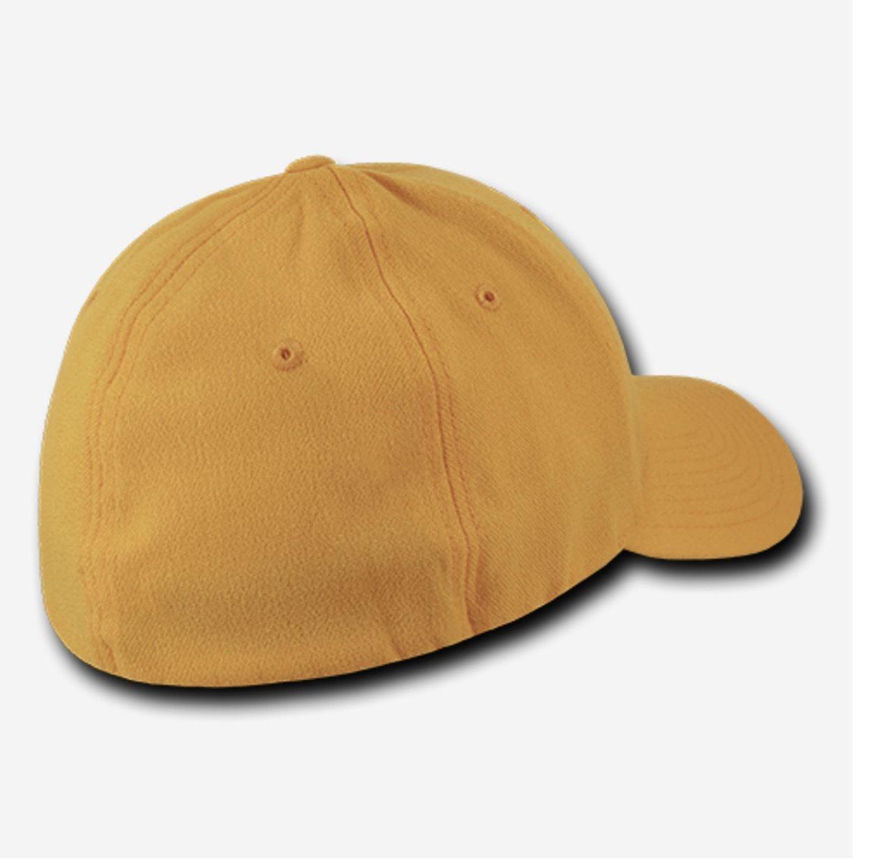 Decky Fitall Flex Fitted Baseball Dad Caps Hats Unisex-Brown-Small/Medium-