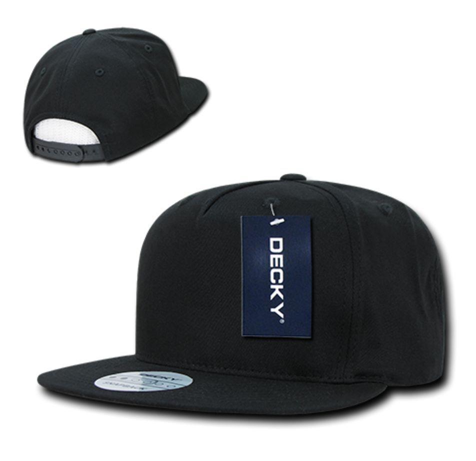 Decky Flat Bill Cotton 5 Panel Constructed High Crown Baseball Hats Caps-Woodland-