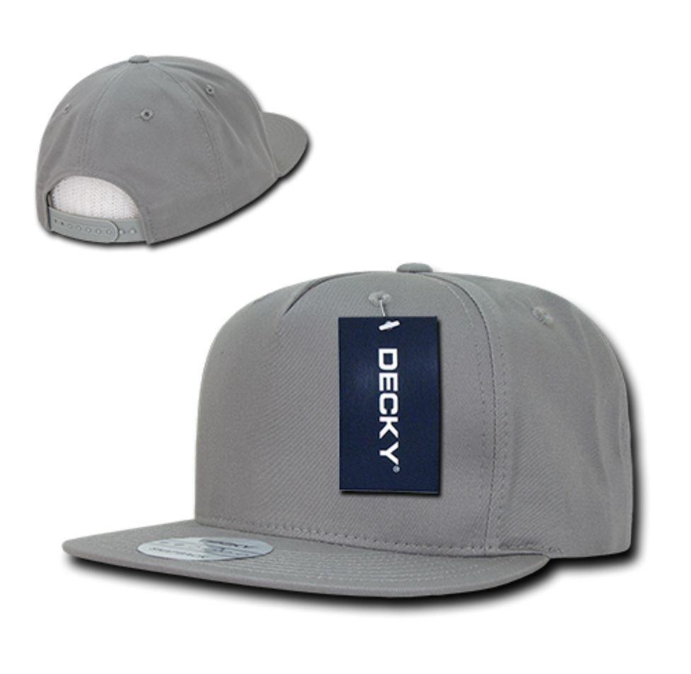 Decky Flat Bill Cotton 5 Panel Constructed High Crown Baseball Hats Caps-Woodland-