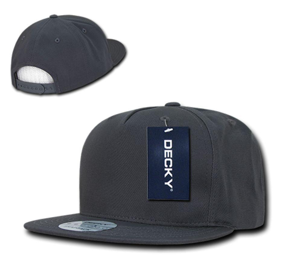 Decky Flat Bill Cotton 5 Panel Constructed High Crown Baseball Hats Caps-Woodland-