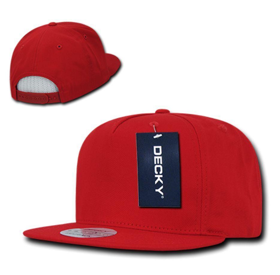 Decky Flat Bill Cotton 5 Panel Constructed High Crown Baseball Hats Caps-Woodland-