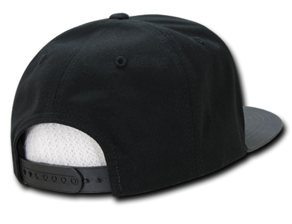 Decky Flat Bill Cotton 5 Panel Constructed High Crown Baseball Hats Caps-Woodland-