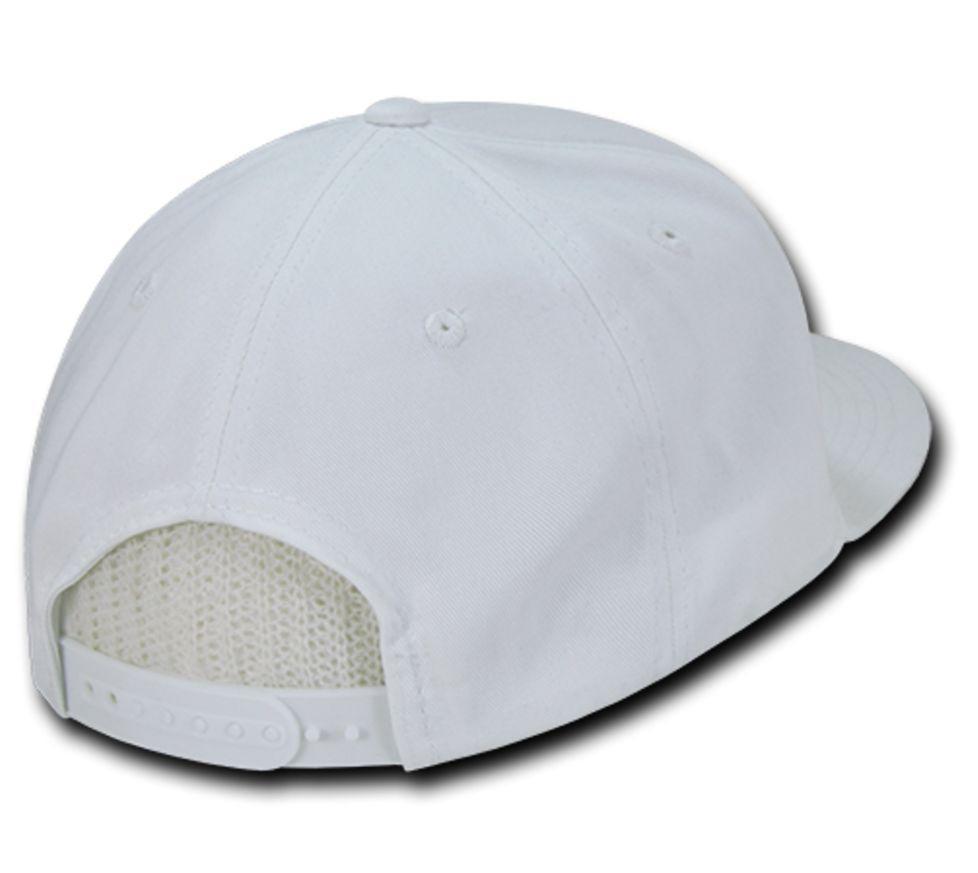 Decky Flat Bill Cotton 5 Panel Constructed High Crown Baseball Hats Caps-Woodland-