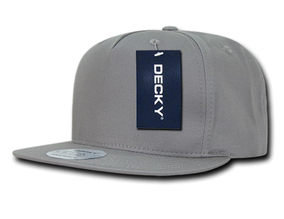 Decky Flat Bill Cotton 5 Panel Constructed High Crown Baseball Hats Caps-Woodland-
