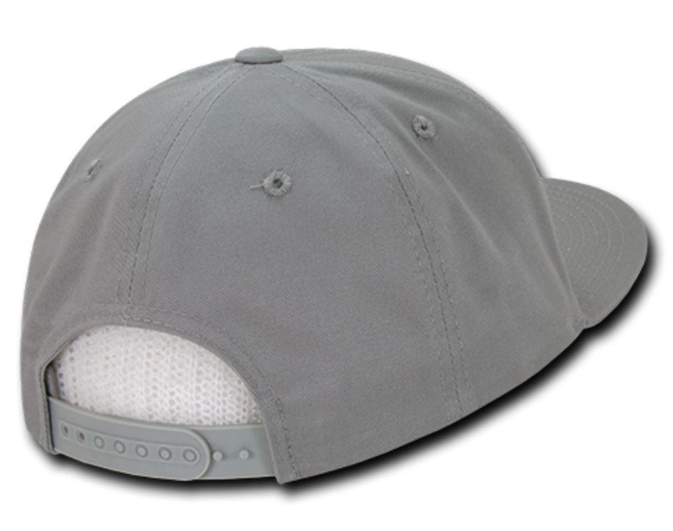 Decky Flat Bill Cotton 5 Panel Constructed High Crown Baseball Hats Caps-Woodland-