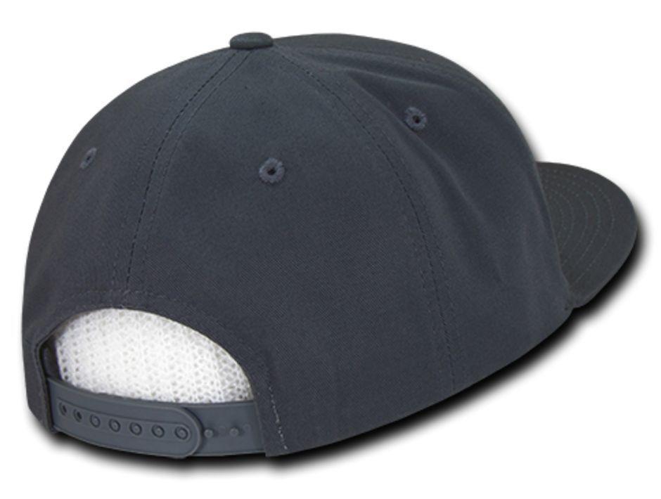 Decky Flat Bill Cotton 5 Panel Constructed High Crown Baseball Hats Caps-Woodland-