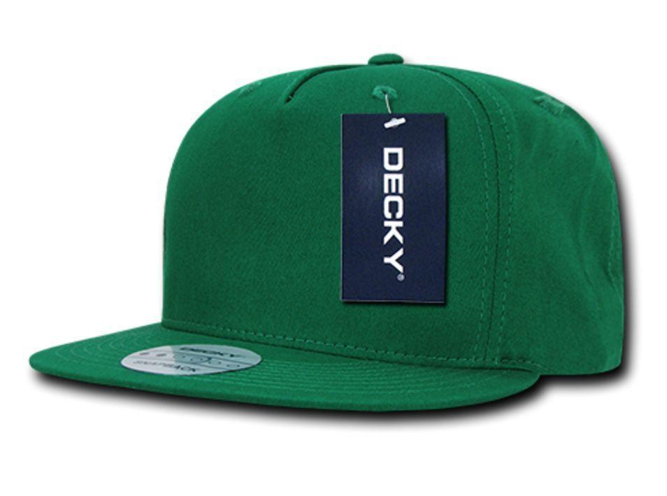 Decky Flat Bill Cotton 5 Panel Constructed High Crown Baseball Hats Caps-Woodland-