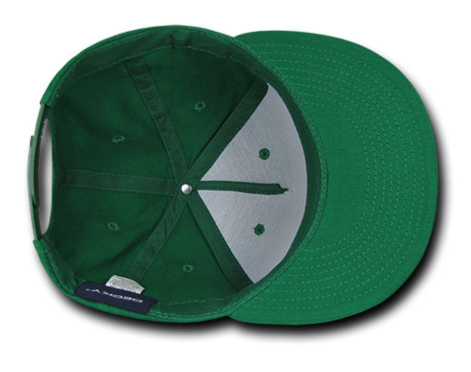 Decky Flat Bill Cotton 5 Panel Constructed High Crown Baseball Hats Caps-Woodland-