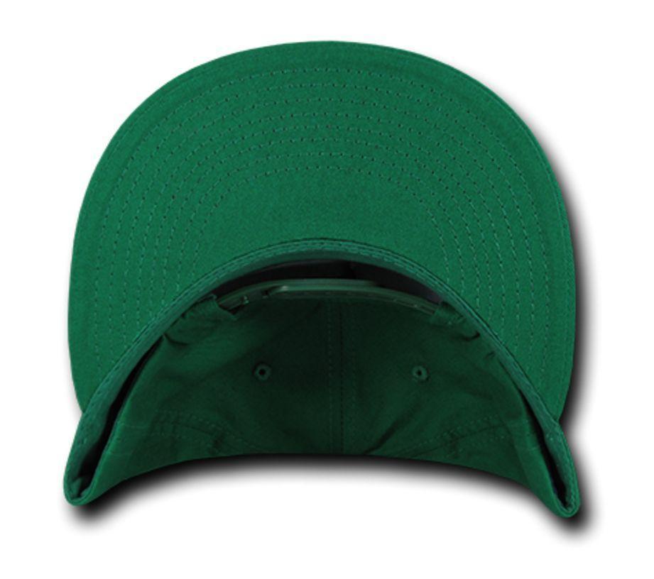 Decky Flat Bill Cotton 5 Panel Constructed High Crown Baseball Hats Caps-Woodland-