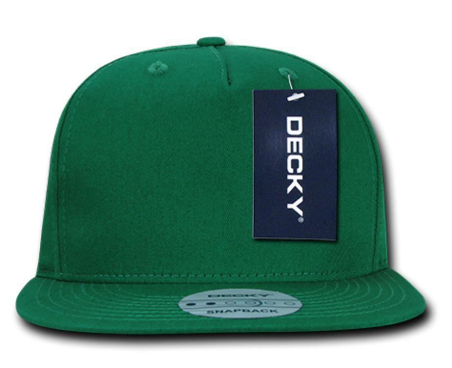 Decky Flat Bill Cotton 5 Panel Constructed High Crown Baseball Hats Caps-Woodland-