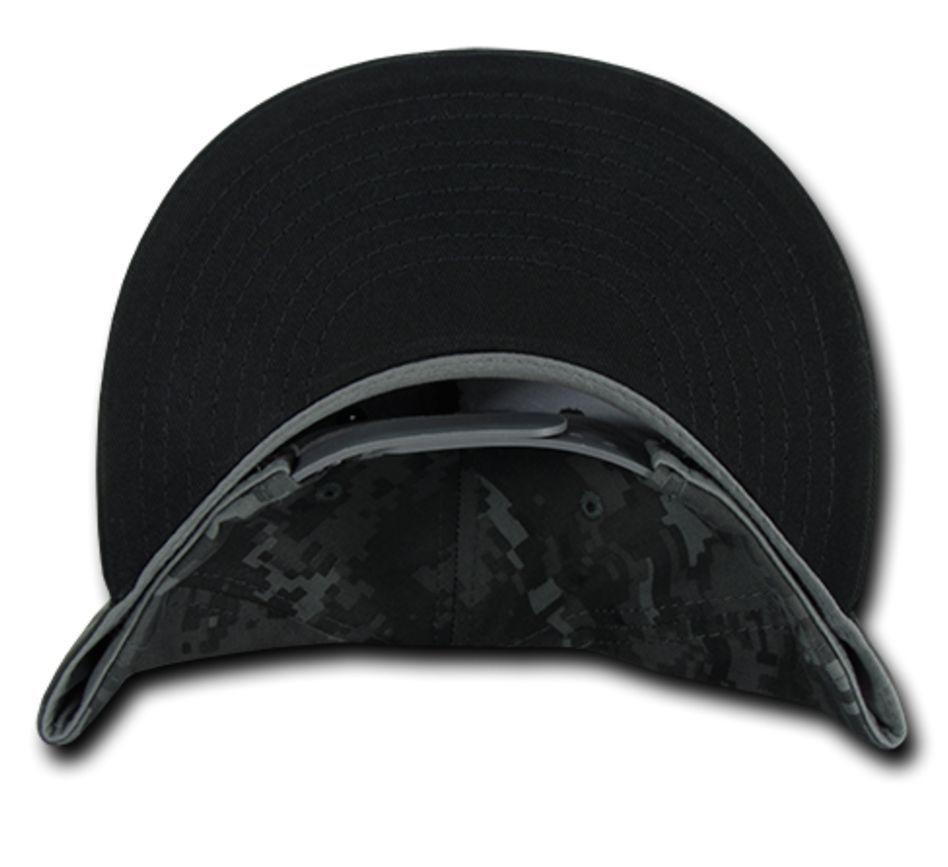 Decky Flat Bill Cotton 5 Panel Constructed High Crown Baseball Hats Caps-Woodland-