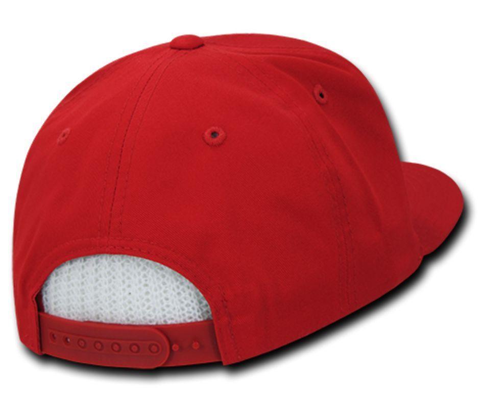 Decky Flat Bill Cotton 5 Panel Constructed High Crown Baseball Hats Caps-Woodland-