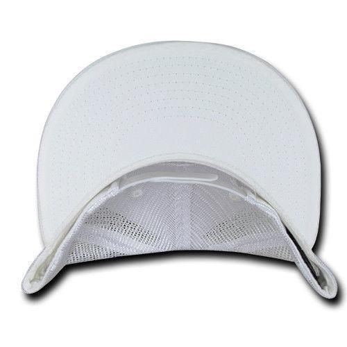 Decky Flat Bill Baseball Mesh Trucker 5 Panels Solid Camouflage Caps Hats-Black-
