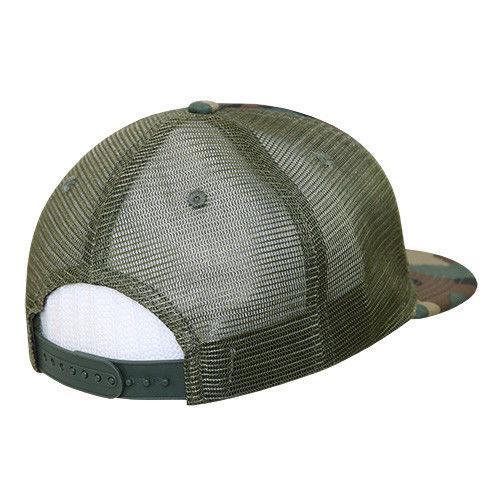 Decky Flat Bill Camouflage Cotton Foam Mesh Trucker Hats Caps Snapback Unisex-ACU/ACU/Grey-