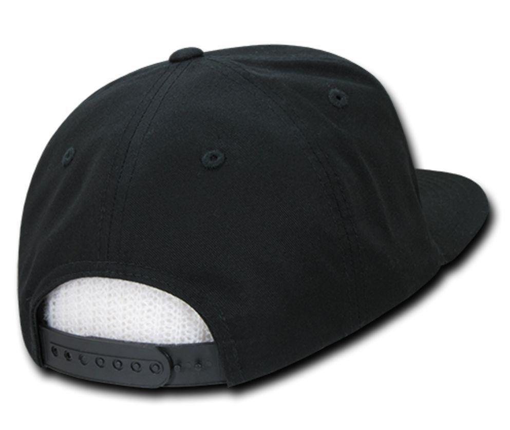 Decky Flat Bill Snapback Cotton Two Tone Baseball Green Under Visor Hats Caps-Black-