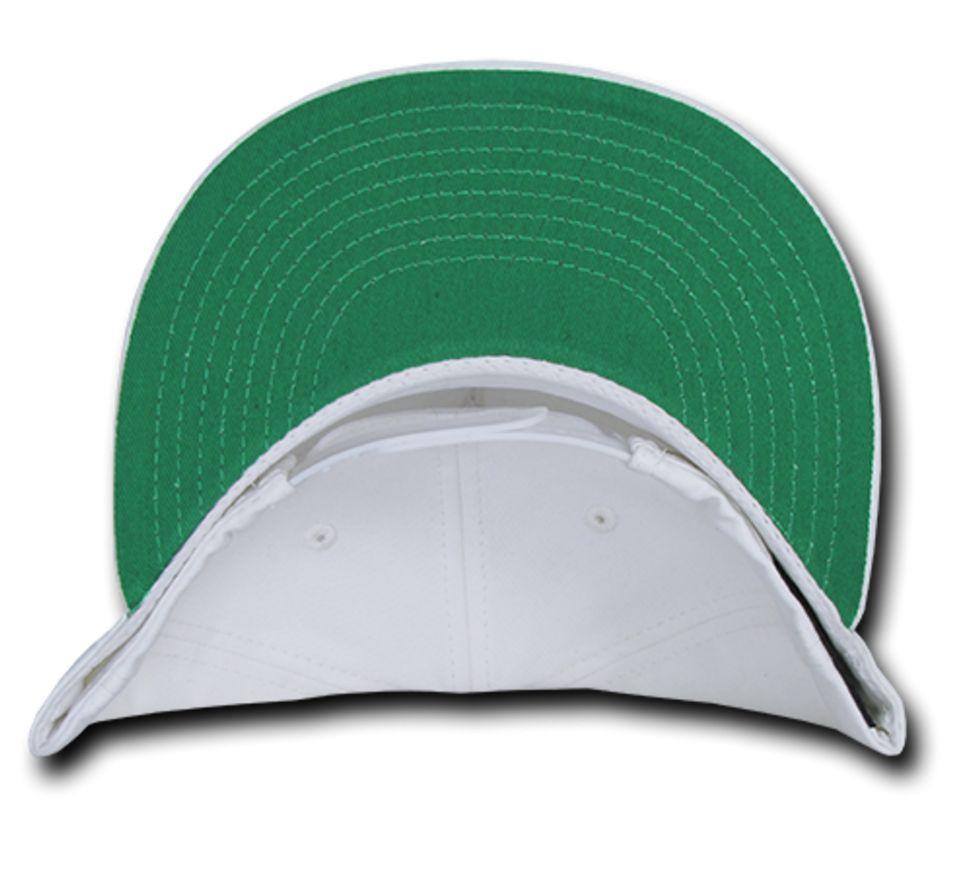 Decky Flat Bill Snapback Cotton Two Tone Baseball Green Under Visor Hats Caps-Black-