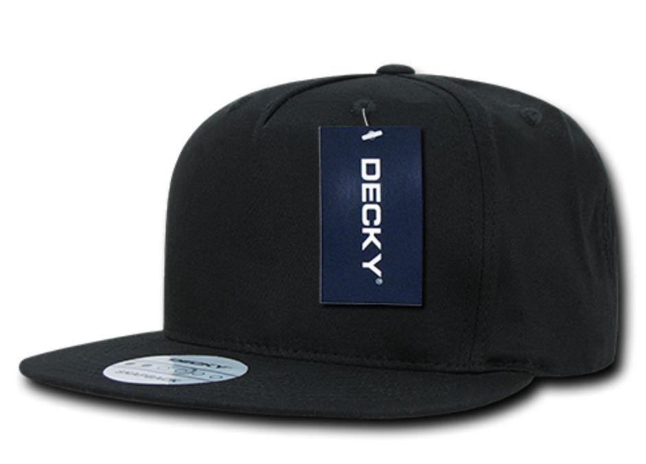 Decky Flat Bill Snapback Cotton Two Tone Baseball Green Under Visor Hats Caps-Black-