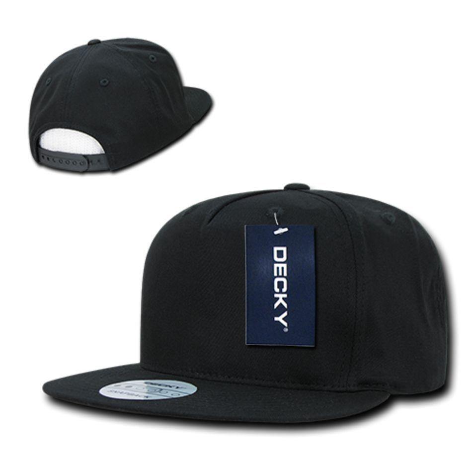 Decky Flat Bill Snapback Cotton Two Tone Baseball Green Under Visor Hats Caps-Black-