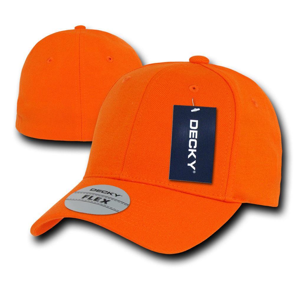 Decky Flex Elastic Fitted 6 Panels One Size High Crown Baseball Hats Caps Unisex-LIGHT BLACK-