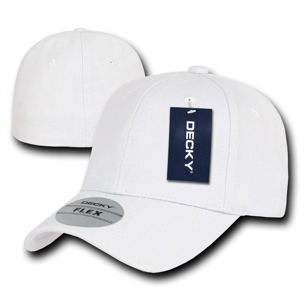 Decky Flex Elastic Fitted 6 Panels One Size High Crown Baseball Hats Caps Unisex-LIGHT BLACK-