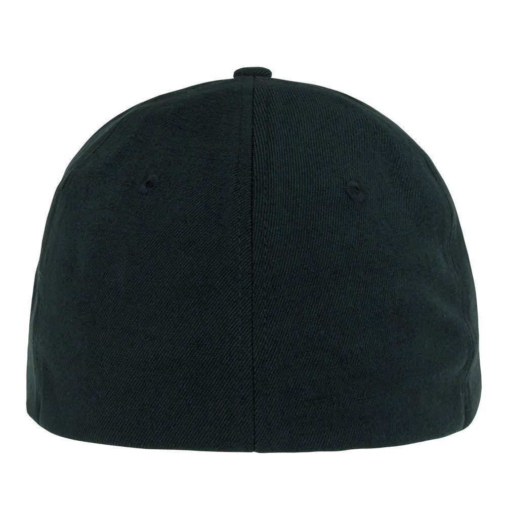 Decky Flex Elastic Fitted 6 Panels One Size High Crown Baseball Hats Caps Unisex-LIGHT BLACK-