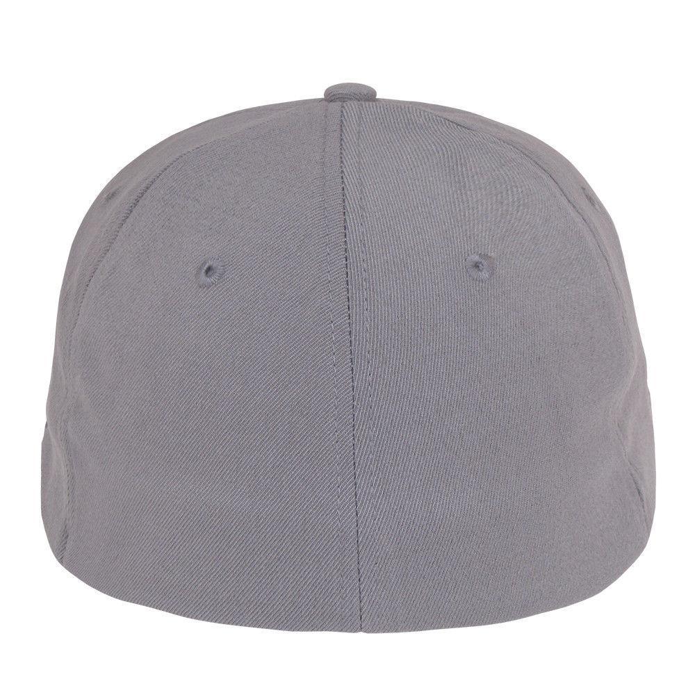 Decky Flex Elastic Fitted 6 Panels One Size High Crown Baseball Hats Caps Unisex-LIGHT BLACK-