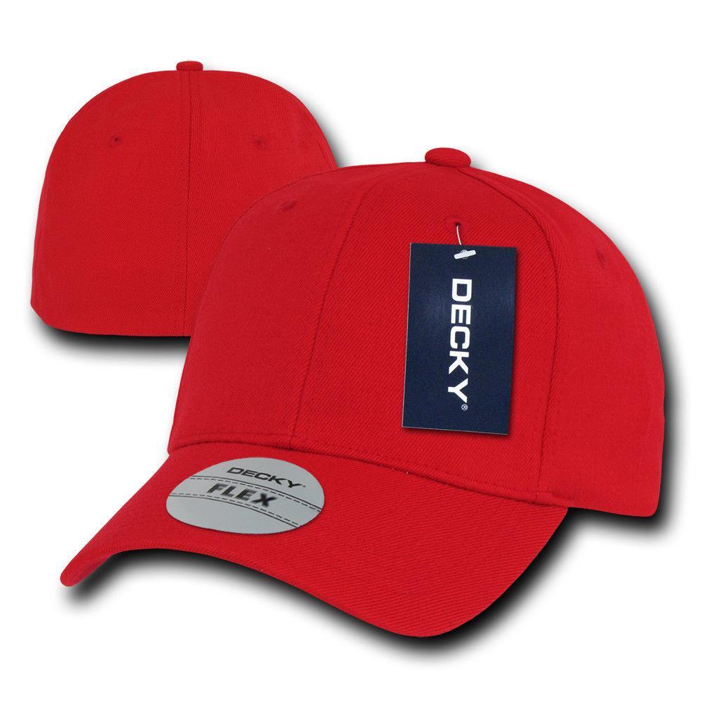 Decky Flex Elastic Fitted 6 Panels One Size High Crown Baseball Hats Caps Unisex-LIGHT BLACK-