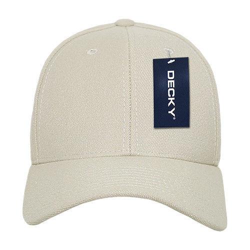 Decky Flex Elastic Fitted 6 Panels One Size High Crown Baseball Hats Caps Unisex-LIGHT BLACK-