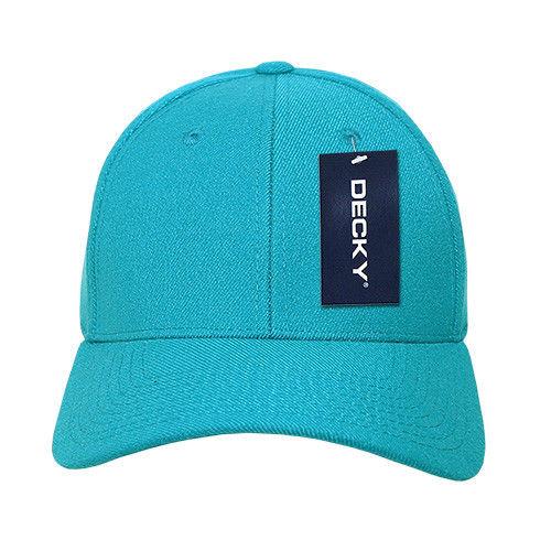 Decky Flex Elastic Fitted 6 Panels One Size High Crown Baseball Hats Caps Unisex-LIGHT BLACK-