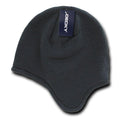Decky Helmet Beanies Warm Winter Fleece-Lined Inside Ear Flap Ski Snow-Dark Grey-