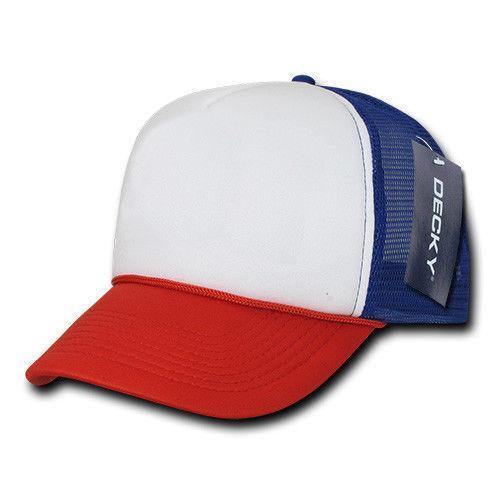 Decky Industrial Foam Trucker 5 Panel Hats Caps Two Tone Mesh Snapback-Black / Grey-
