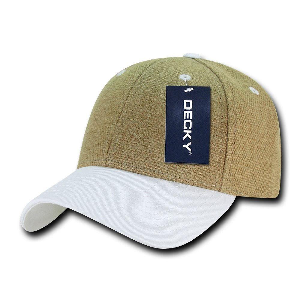 Decky Jute Low Crown Structured Dad 6 Panel Caps Hats Unisex-Black-