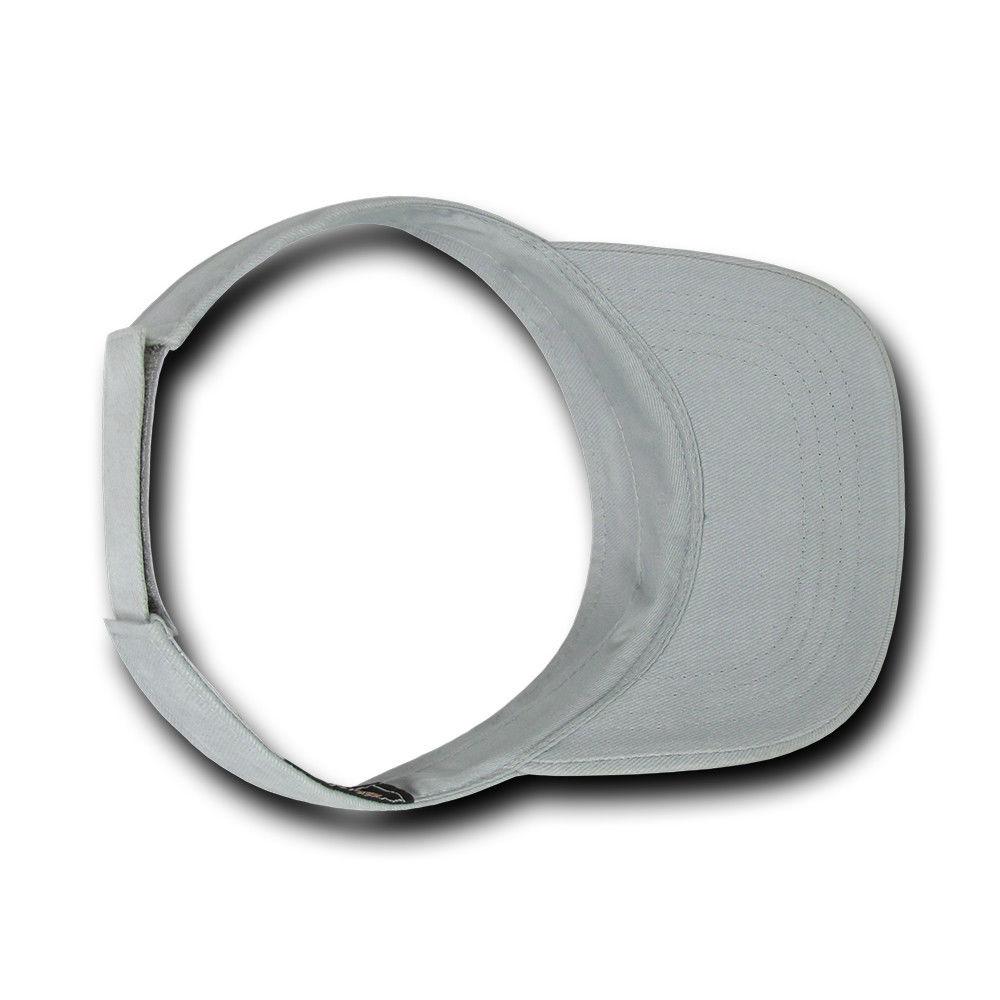 Decky Kids Size 100% Cotton Visors Sports Beach Outdoors Boys Girls Hook & Loop-Grey-