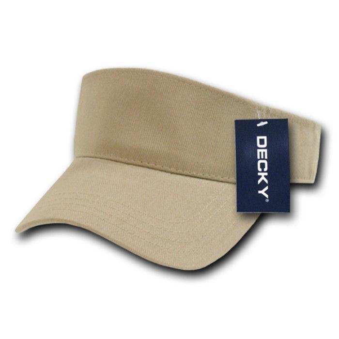 Decky Kids Size 100% Cotton Visors Sports Beach Outdoors Boys Girls Hook & Loop-Grey-